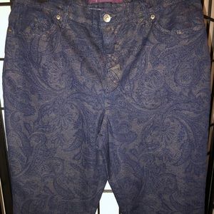 Gloria Vanderbilt Paisley Print Jeans